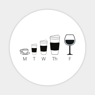 Getting through the week with wine Magnet